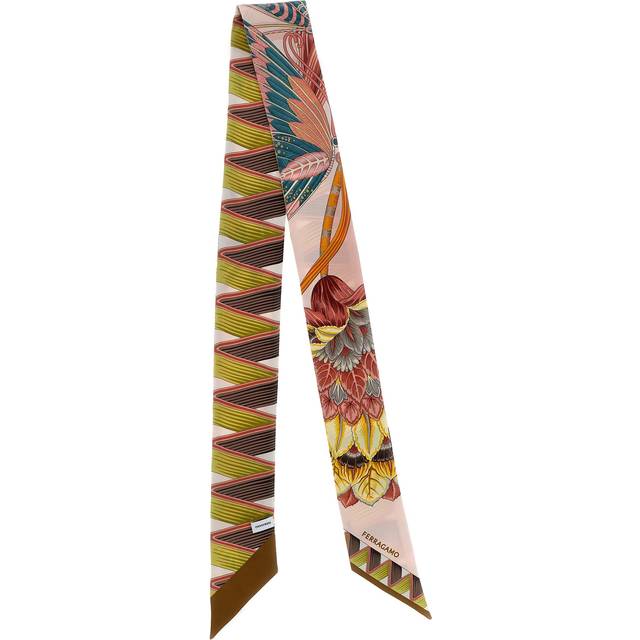 Ferragamo Women Giada print silk mini bandeau Pink