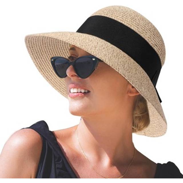 Comhats sun hats women, ladies straw beach hats uv protection summer hat foldab