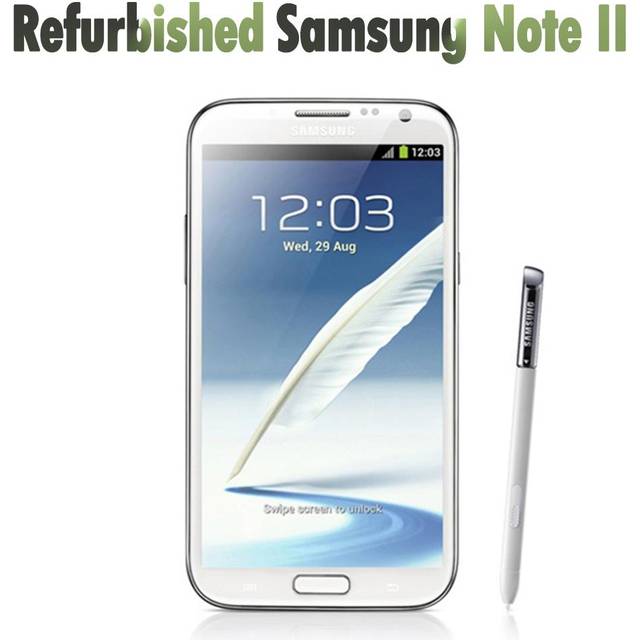 95% new Refurbished Samsung Original Samsung Galaxy Note II N7100 4G 8MP 2GB RAM 16GB ROM Mobile Phone simple set svart