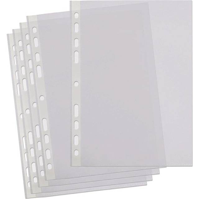 SUMMIT Punched Poly Pockets A4, Clear, Pack of 300 Plastic Wallets