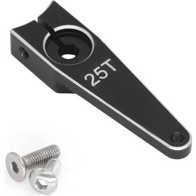 (Black 1.0in) RC Aircraft Aluminum CNC Metal Steering Servo Arm Horn Inch For RC Car Servo 25T Swing Arm Parts