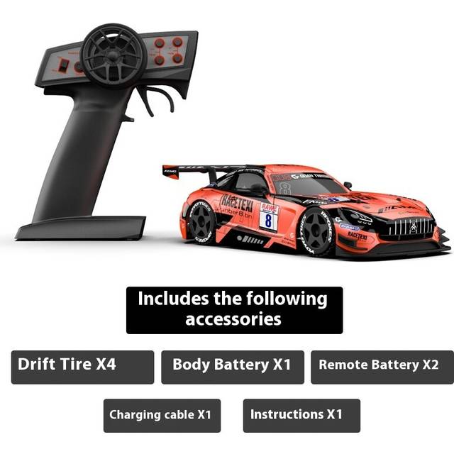 (Orange) Kamtom Drift Remote Control Car Rc Racing High-Speed Racing Adult Boy Toy Full Scale Children'S Competitive