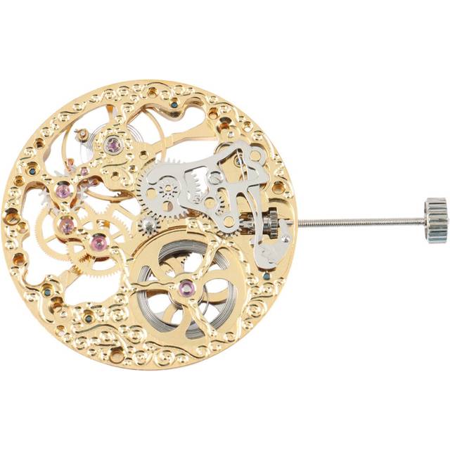 17 Jewels Gold Asian Full Skeleton for Men's Watch 6497 Hand-Winding Movement Mens