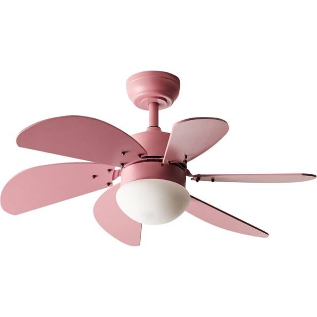 Beliani - Modern Ceiling Fan Remote Control led Lighting Synthetic Material and Plywood Pink Logar