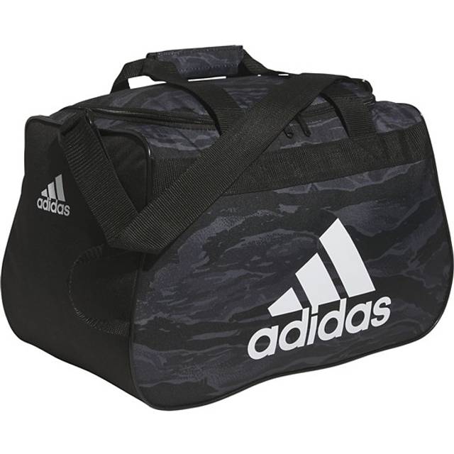 adidas Diablo Small Duffel  Sports Duffle Gym Bags for Men or Women  Essential Camo Black/Black/White  One Size