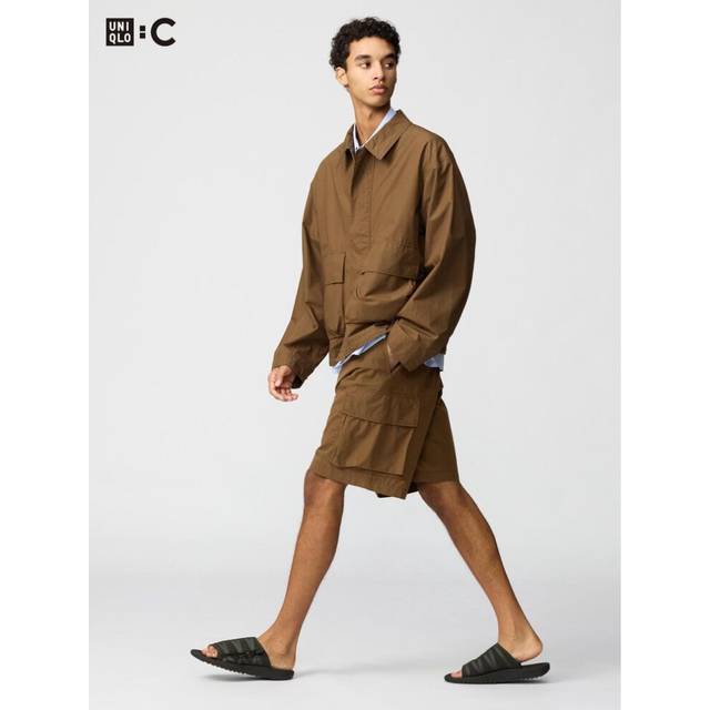 (34 BROWN/XS) Uniqlo Japan Wide Fit Cargo Shorts
