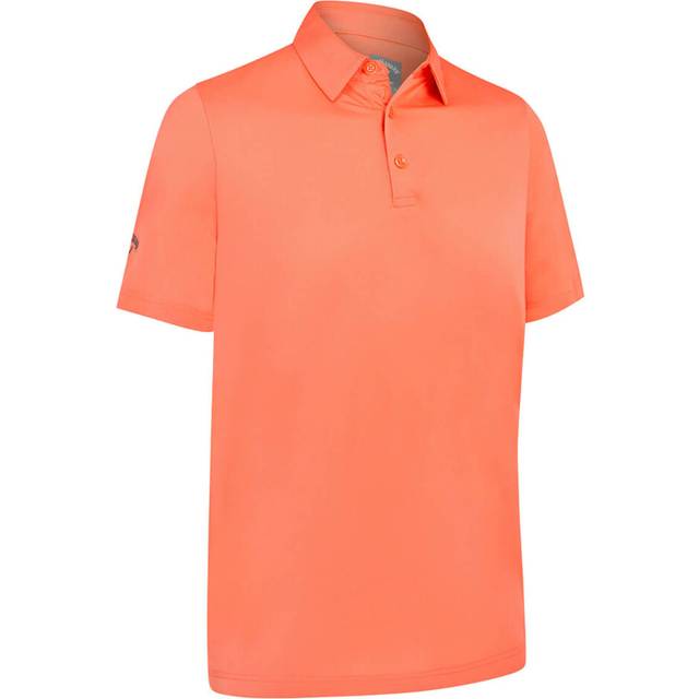 Callaway Mens Swingtech Solid Golf Polo Shirt - Coral Chic - Small