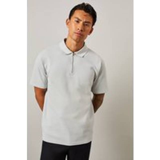Burton light grey polo mens casual polos