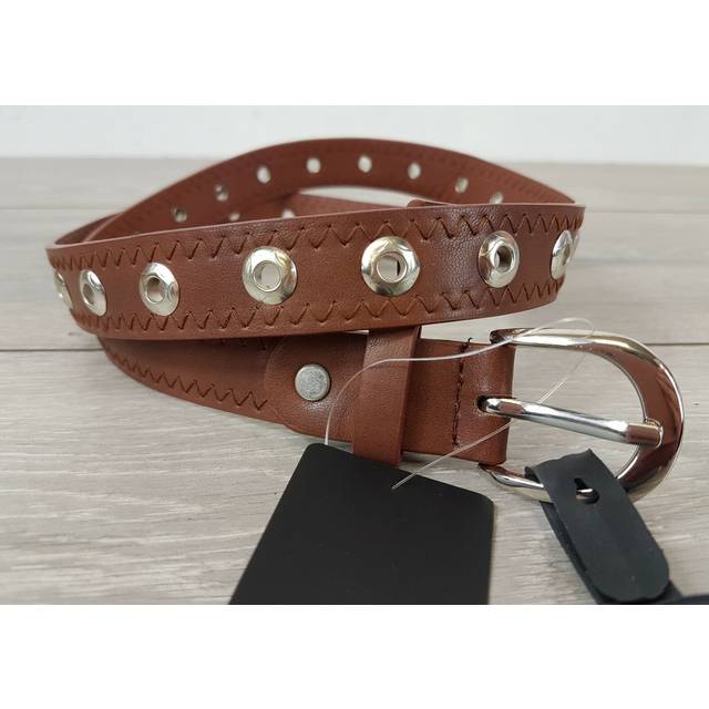 Lainey eyelet waist belt chain buckle punk women ladies 105cm one size a381-8