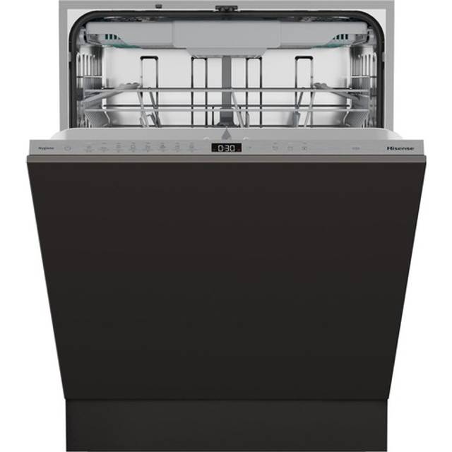 Hisense HV663A60UK Integrated Full Size Dishwasher - Black Control Panel with Fixed Door Fixing Kit - A Rated