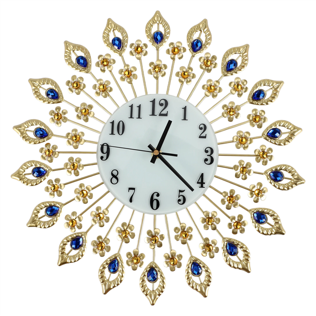 Luxury Wall Clock Metal Decoration (#1 Gold)