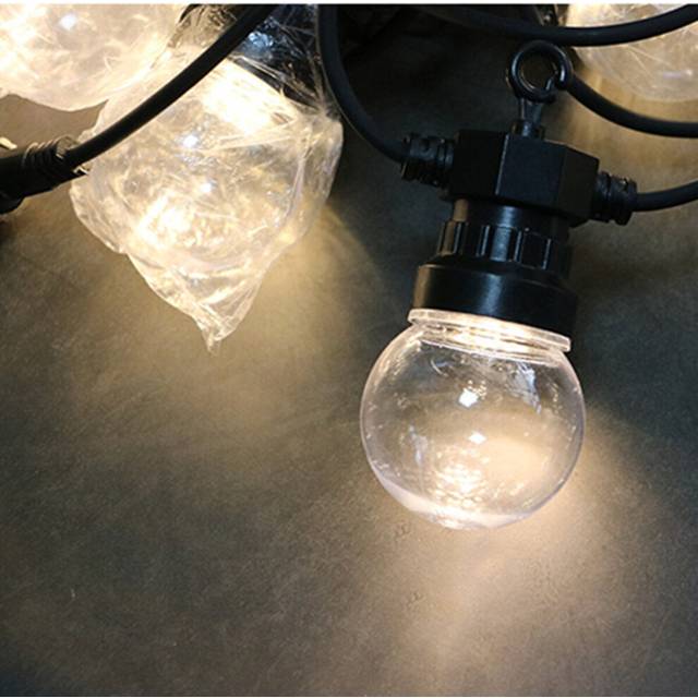 (Transparent, 10M) 5M 10M Festive Lights Indoor Outdoor Festoon Bulb LED String Party Decor Light EU Plug