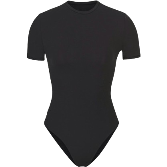 SKIMS T-Shirt Bodysuit | Black | Small | Fits Everybody - Onyx