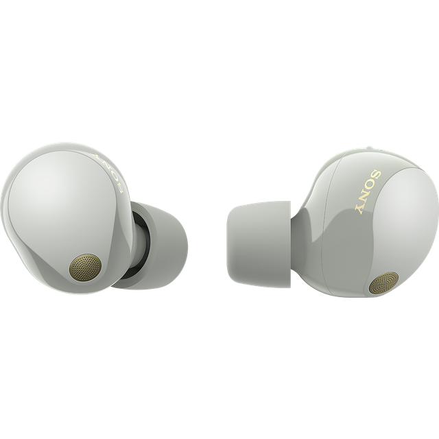 Sony WF-1000XM5 Trådlösa öronsnäckor med brusreducering, Bluetooth, In-ear-hörlurar, mikrofon, upp till 24 timmars batteritid, snabbladdning, IPX4, Alexa & Google Assistant, iOS & Android - Silver