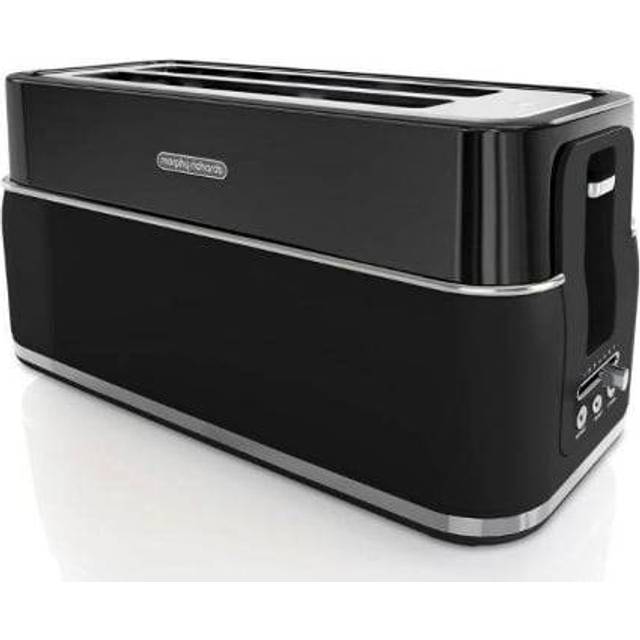 Morphy Richards Signature Black Toaster 4 Slice Long Slot Toaster, Black