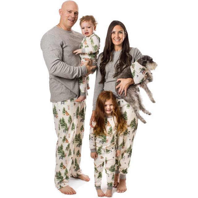 Burt's Bees Baby Unisex Baby Kids 2-Piece Family Jammies Matching Holiday Organic Cotton Pajamas  Christmas Tree Farm 2024  10 Years