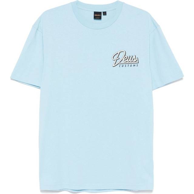 Deus Ex Machina Mens Sky Blue Conduit T-Shirt - X-Large