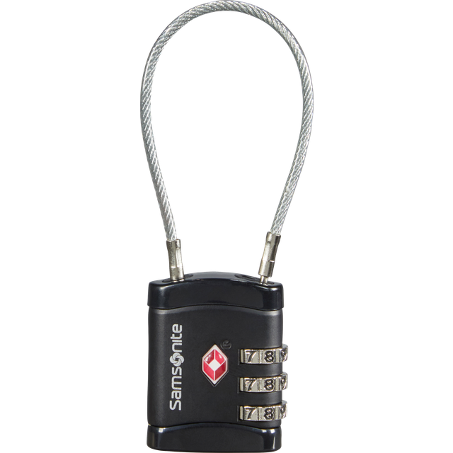 Samsonite Global Travel Accessories - Three Dial Tsa Cable Picking Castle, 10 cm, 1 liter, svart
