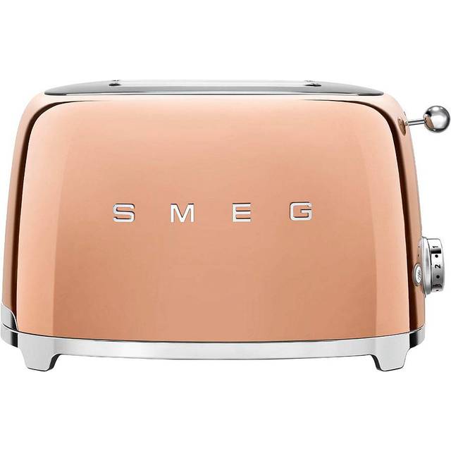 Smeg TSF01RGUK 50s Retro Style 2 Slice Toaster - Rose Gold, Gold