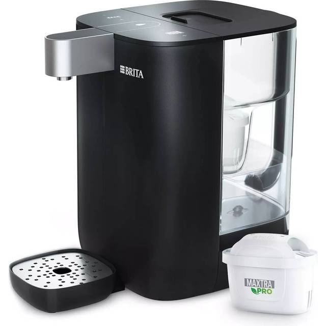 Brita Cube Ambient & Hot Water Dispenser (4L) Incl. UV-C & Maxtra Pro Water Filter, Black