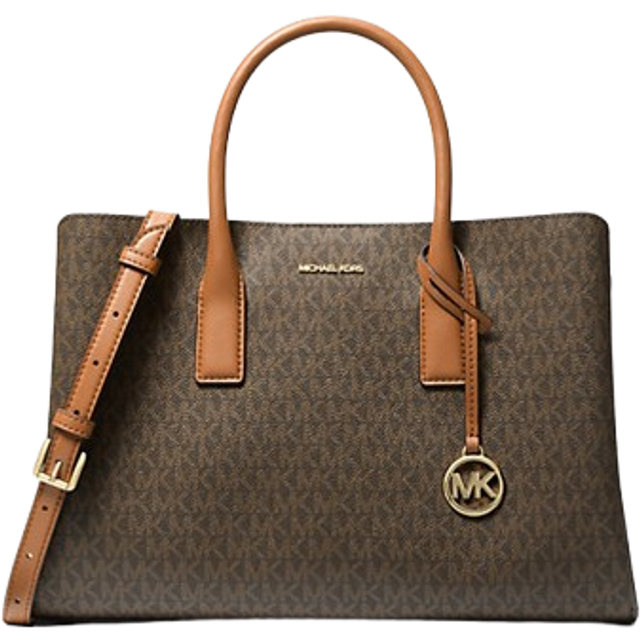 MK Ruthie Large Signature Logo Satchel - Brown - Michael Kors - ONE SIZE