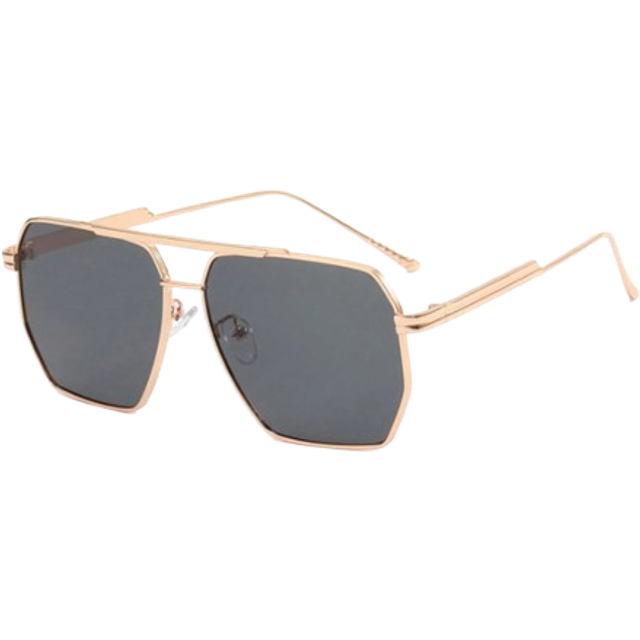 SHEIN 1pc Y2k Style Metallic Square Frame Fashion Glasses With Double Beam And Shades Beach Accessories Beach Accessories For Women Glasses Shades For Summe