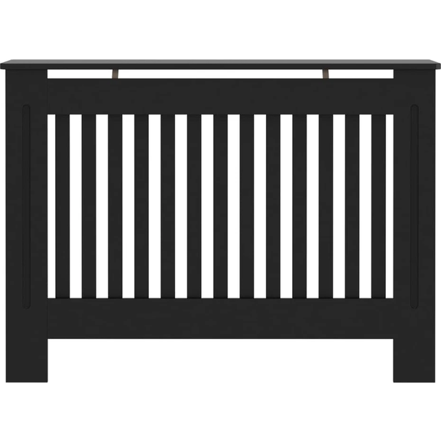 vidaXL Radiator Cover Black 112x19x81.5 cm MDF