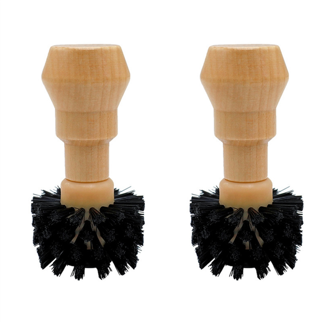 Coffee Handle Cleaning Brush, Powder Bar Tool with Wooden