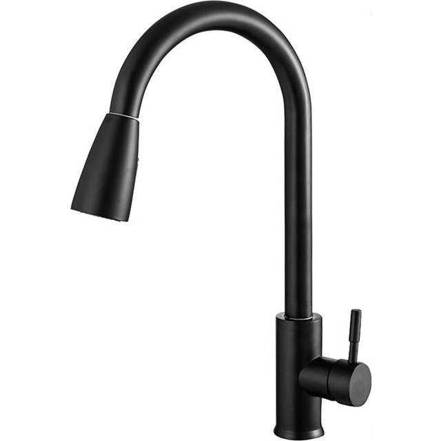(black) Brushed Nickel Kitchen Faucet Single Hole Pull Out Spout Kitchen Sink