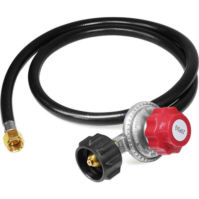 High Pressure Propane 0-20 Psi Adjustable Regulator With 4Ft Qcc1/Type1 Hose - Fits For Burner Turkey Fryer Smoker And More Appliances