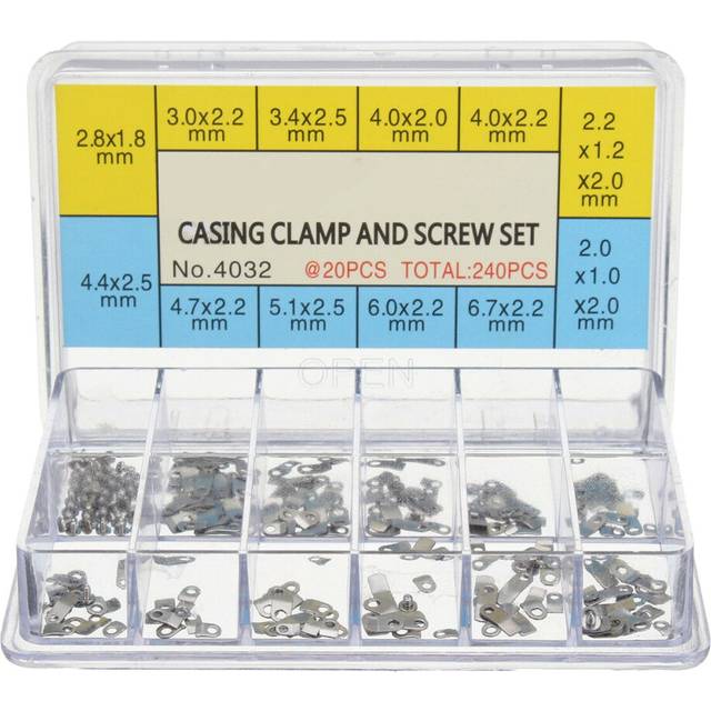 240Pcs Watch Casing Clamp Adapter Movement Repair Securing Screw Washer for ETA 2824 2836 2846