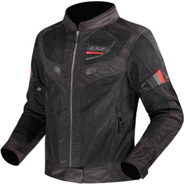 (M) LS2 Garda Air Ladies Textile Jacket Black / Red