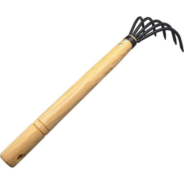 (As show, One size) Garden Claw Rake,Five-claw Garden Rake,Carbon Steel Loose Soil Rake,Handheld Claw Rake,Small Sho v el Rake,Hand Tool Garden Rake F