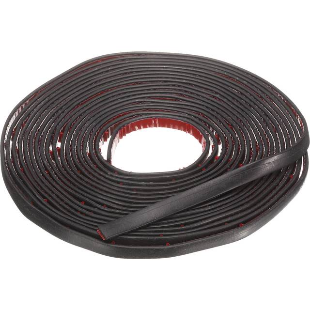 Silicone weather stripping door seal 20ft x 9mm x 2mm i-shaped seal strip, black