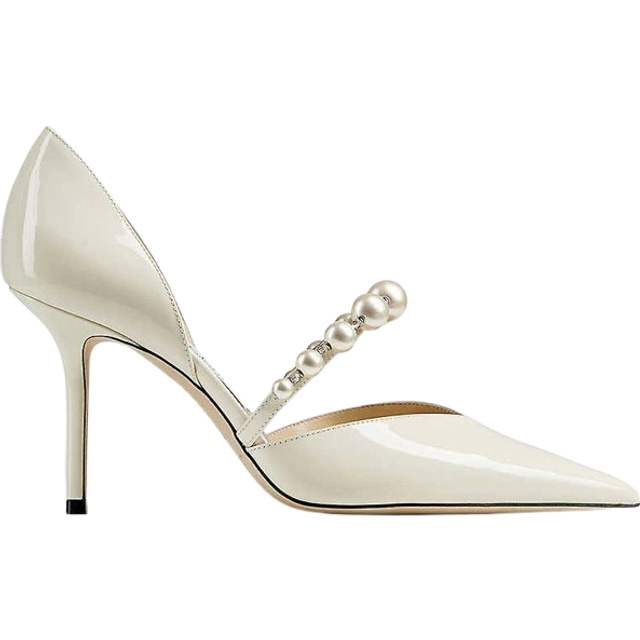 Jimmy Choo Aurelie 85 patent leather pumps - white (UK 9)