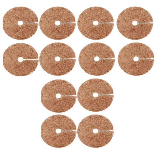 12 Pcs Coconut Fibers Mulch Ring Tree Protector Mat