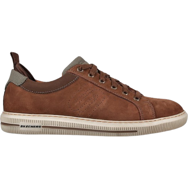 Skechers Pertola Ruston Mens Trainers Colour: Chocolate Nubuck, Size: 8