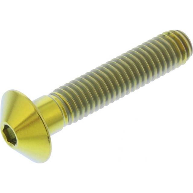 Pro-Bolt Dome Head Titanium Bolts - M6 x 1.00mm (12mm) x 30mm Gold