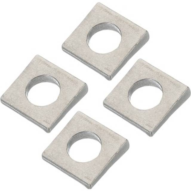 4 Pcs M10 Beveled Square Washers Thickness 2 To 5.3mm Wedge Washers Silver