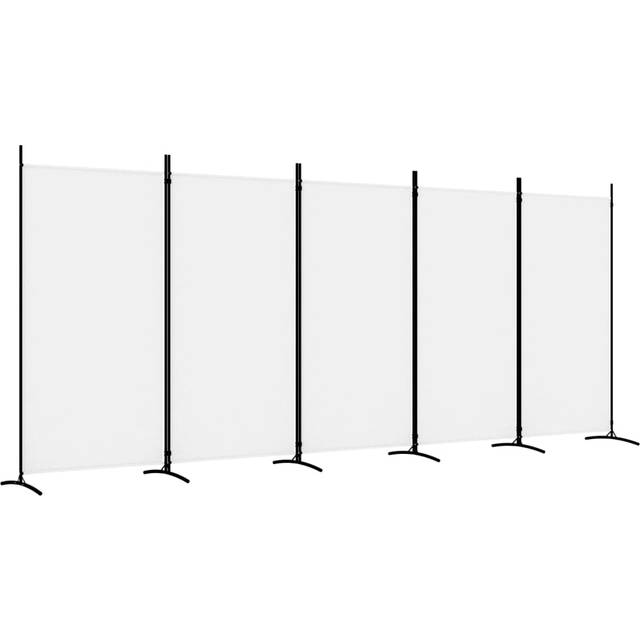 Vidaxl - 5-Panel Room Divider White 433x180 cm Fabric