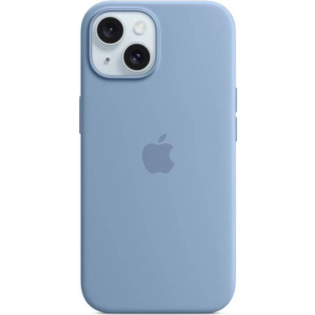 Apple iphone 15 silicone case magsafe - winter blue - genuine apple sealed item