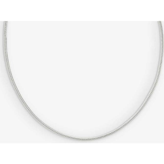 Astrid & Miyu Womens Silver Snake Rhodium-plated Brass Necklace - SILVER