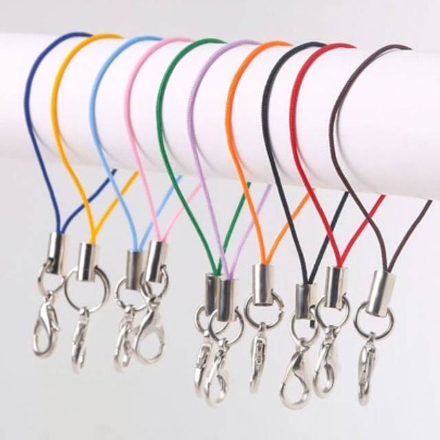 SHEIN 30/100pcs Keychain Strap Cords Nylon Thread Rope Pendant For Artificial Jewelry Phone Chain Keychains Making Supplies