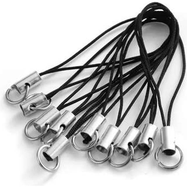 SHEIN Black 100pcs Keychain Lanyard Cords Nylon Thread Rope Christmas Pendants Diy Making Supplies For Imitation Jewelry, Mobile Phone Case Chain And Keycha