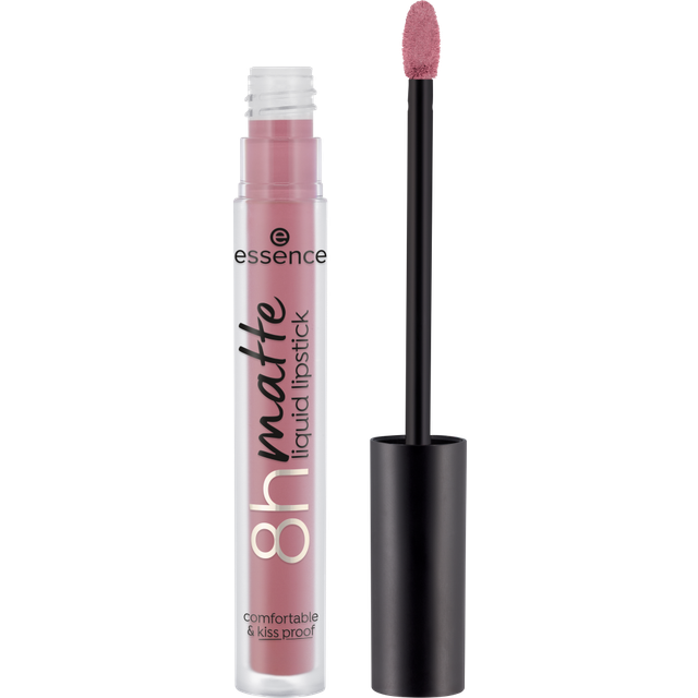 Essence 8h Matte Liquid Lipstick Highly Pigmented with Smudge-proof Matte Finish Vegan and Cruelty Free 06 Cool Mauve