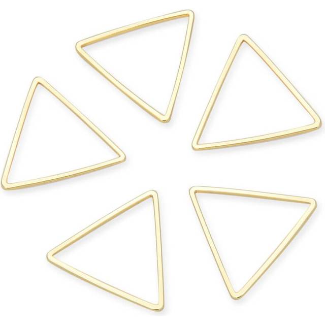 20pcs Adabele Tarnish Resistant Gold Triangle Beading Hoop Link 17mm Geometric Connector Open Back Bezel Frame Earring Findings for Jewelry Making BF7