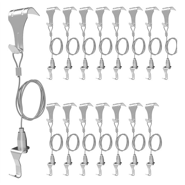 16 Pcs Picture Rail Hanging System,Picture Hooks Molding Hangers