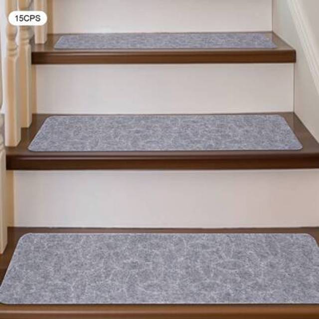 SHEIN Stair Treads Carpet For Wooden Steps, 15Pcs (8&#34; X 30&#34;) Non Slip Stair Carpet Treads, Non-Skid Safety Rug Slip Resistant Indoor Runner For Kids Elders