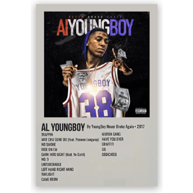 SHEIN 1pc Frameless Rapper Pop Wall Arts Home Decoration , Youngboy Poster , Posters For Boys Room, For Living Room, Bedroom, Bathroom , Office, Kitchen, Re