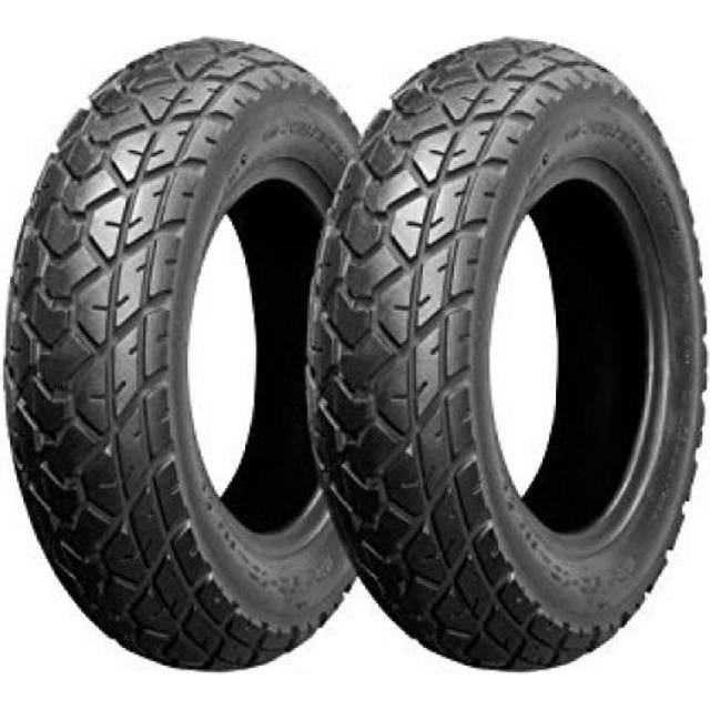 Bike Parts Center Bike Tires 54J Set of 2 Tubeless 790702 120/90-10 T/L